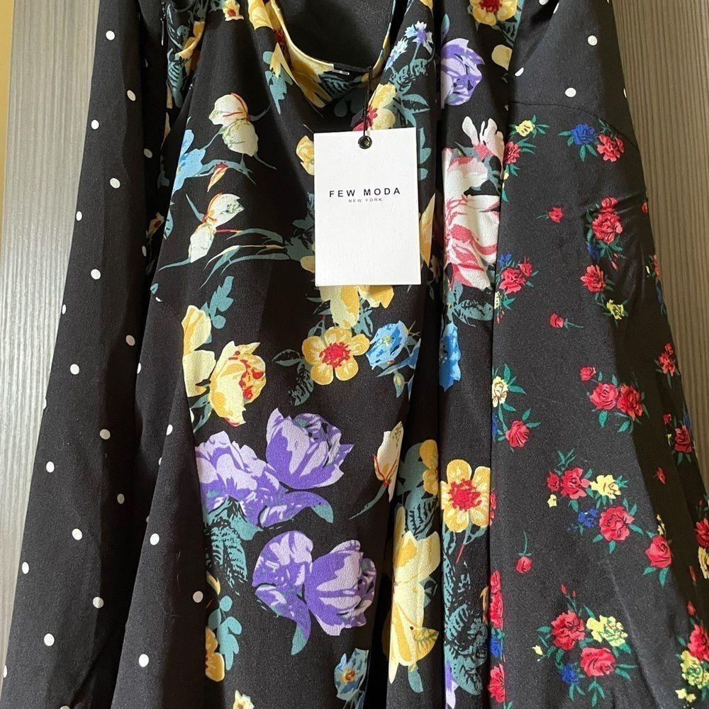 Few Moda Color-blocked Patterned Maxi Dress - Picture 9 of 16